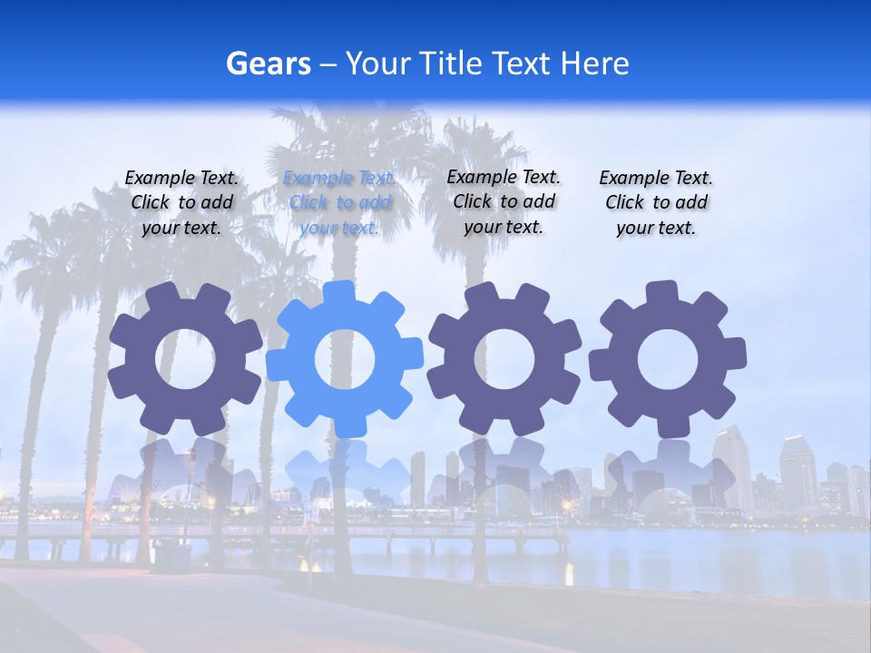 Line Harbor San PowerPoint Template