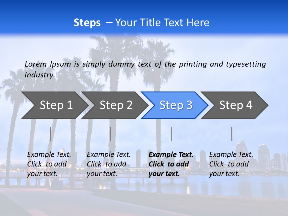 Line Harbor San PowerPoint Template