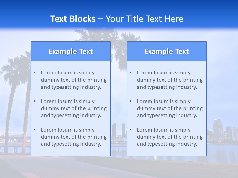 Line Harbor San PowerPoint Template