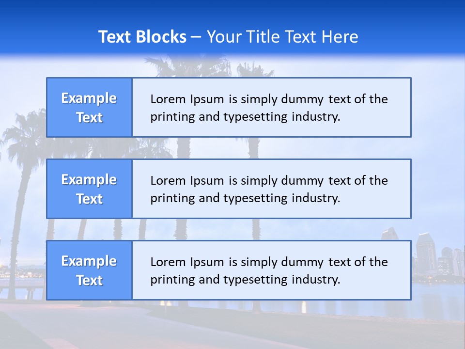Line Harbor San PowerPoint Template