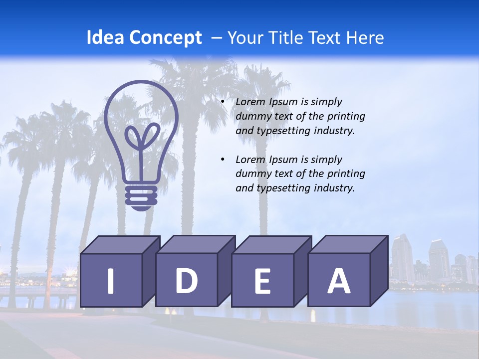 Line Harbor San PowerPoint Template