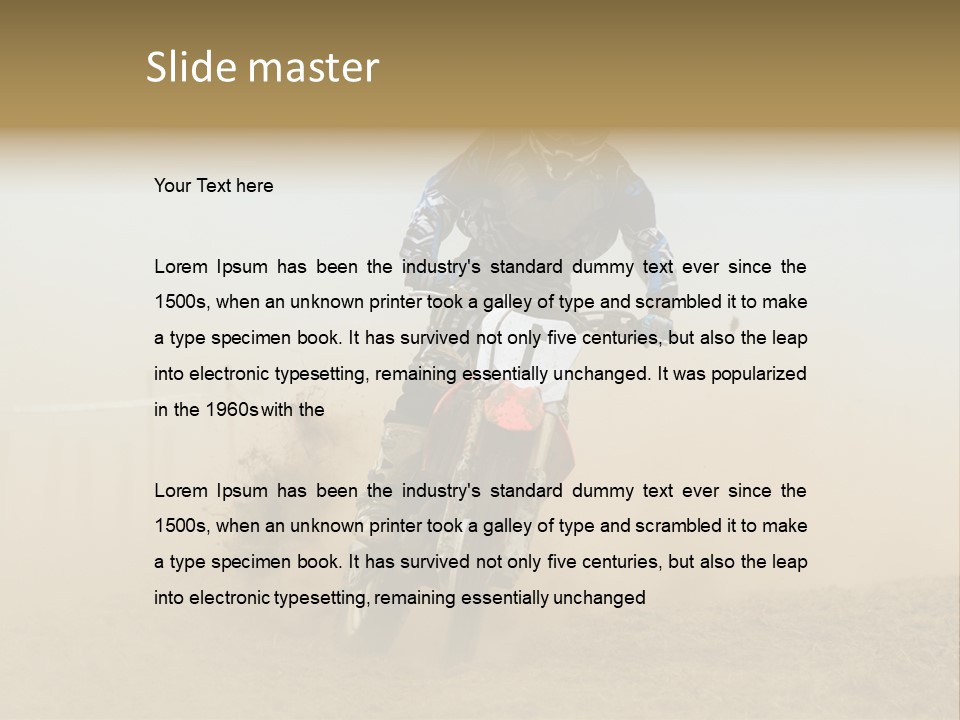 Race One Runner PowerPoint Template