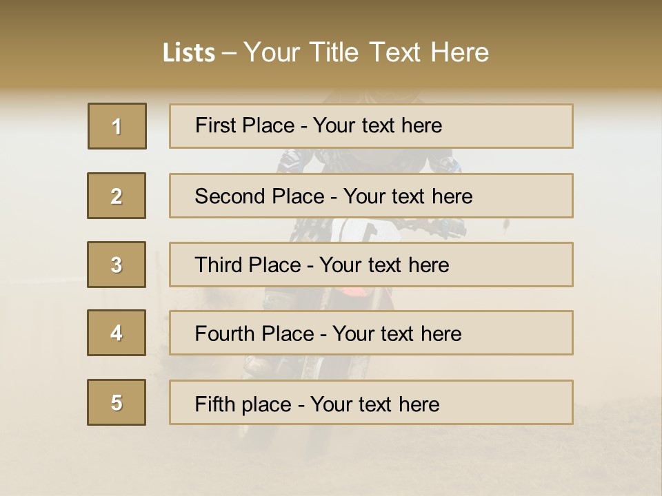 Race One Runner PowerPoint Template