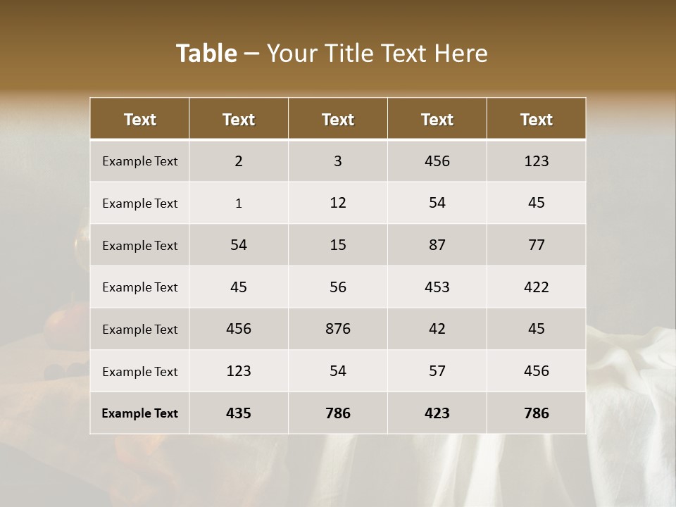 Walnut Tasty Unusual PowerPoint Template