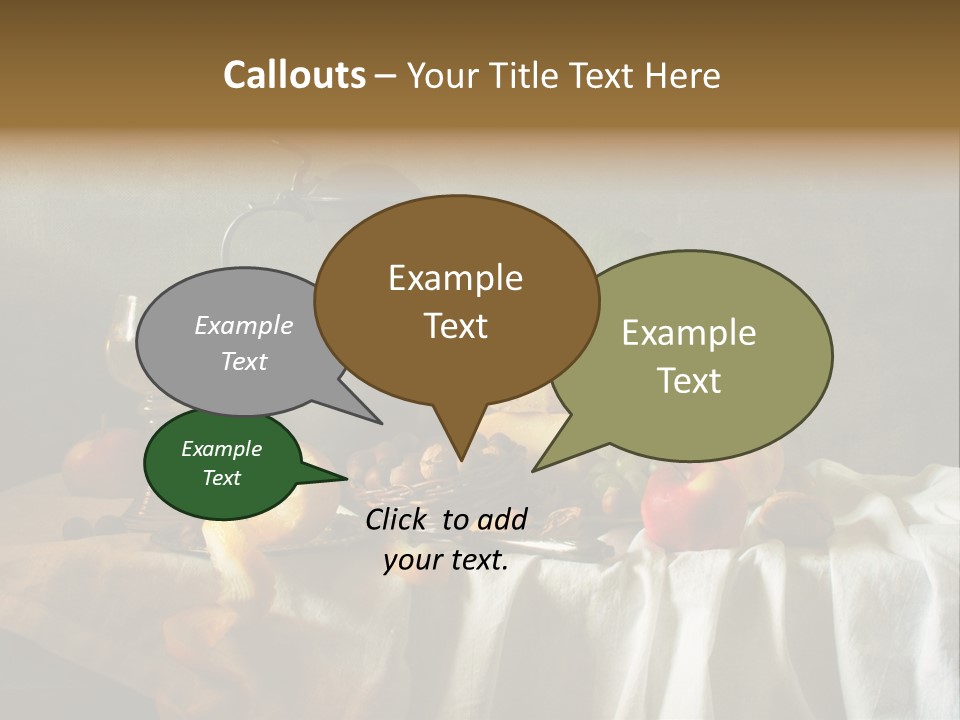 Walnut Tasty Unusual PowerPoint Template