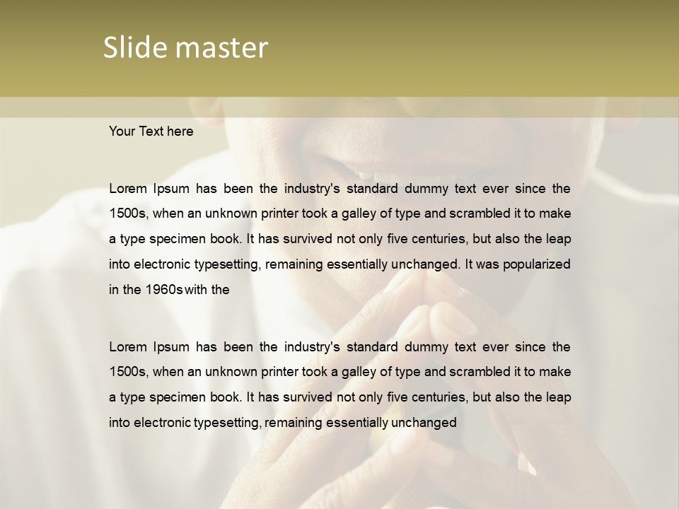 Latin American Eye Glasses Gray Hair PowerPoint Template