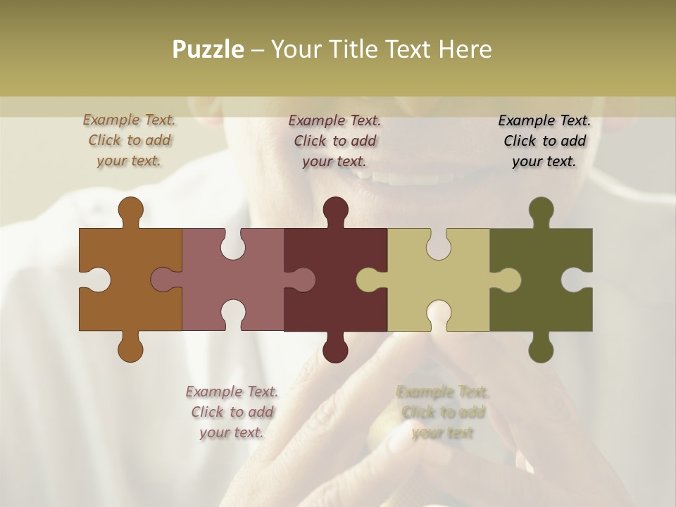 Latin American Eye Glasses Gray Hair PowerPoint Template