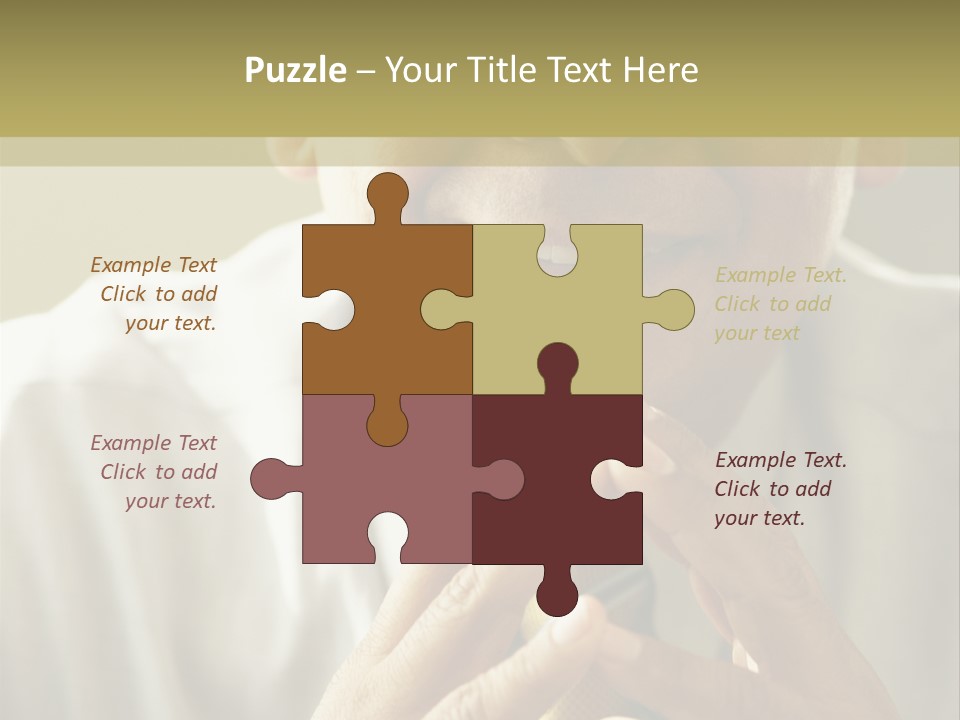 Latin American Eye Glasses Gray Hair PowerPoint Template