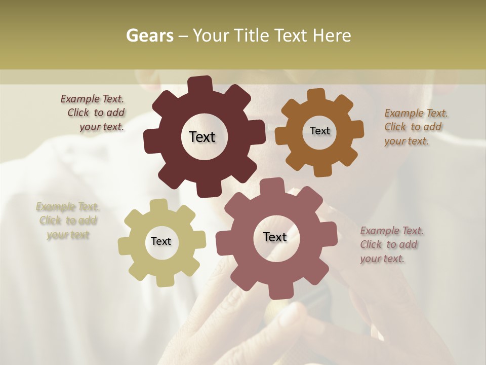 Latin American Eye Glasses Gray Hair PowerPoint Template