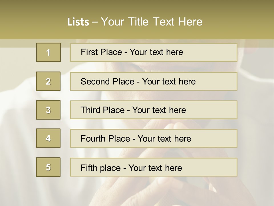 Latin American Eye Glasses Gray Hair PowerPoint Template
