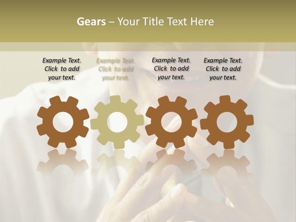 Latin American Eye Glasses Gray Hair PowerPoint Template