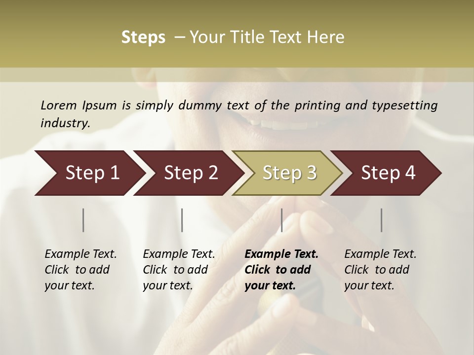 Latin American Eye Glasses Gray Hair PowerPoint Template