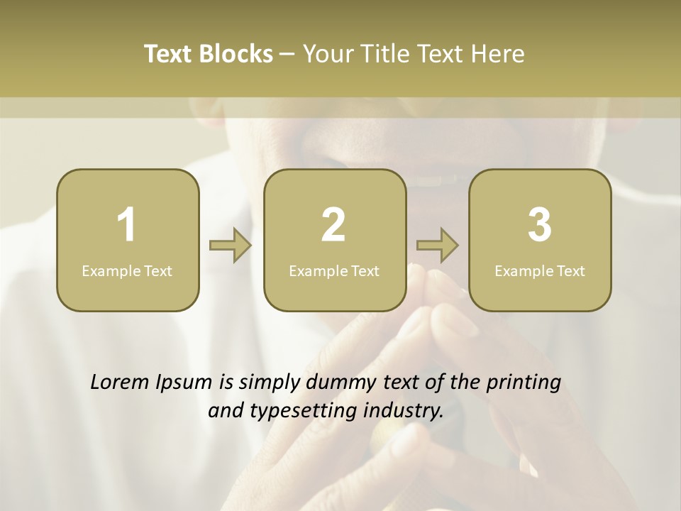 Latin American Eye Glasses Gray Hair PowerPoint Template