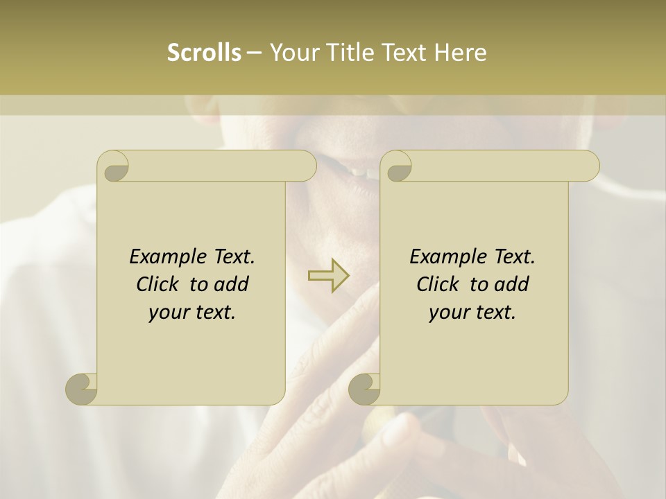 Latin American Eye Glasses Gray Hair PowerPoint Template