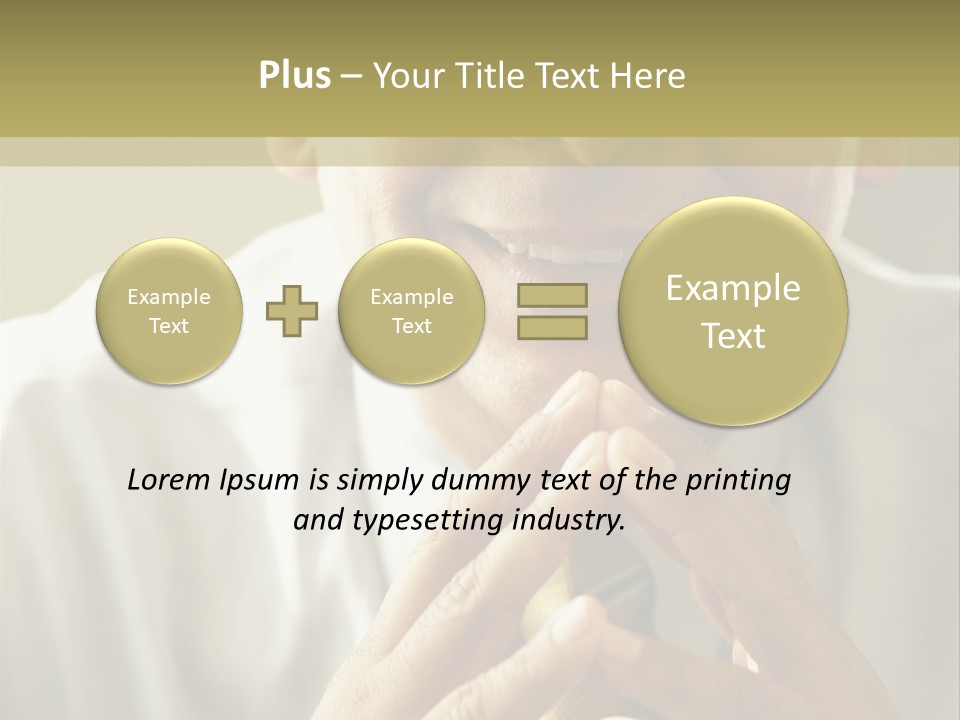 Latin American Eye Glasses Gray Hair PowerPoint Template
