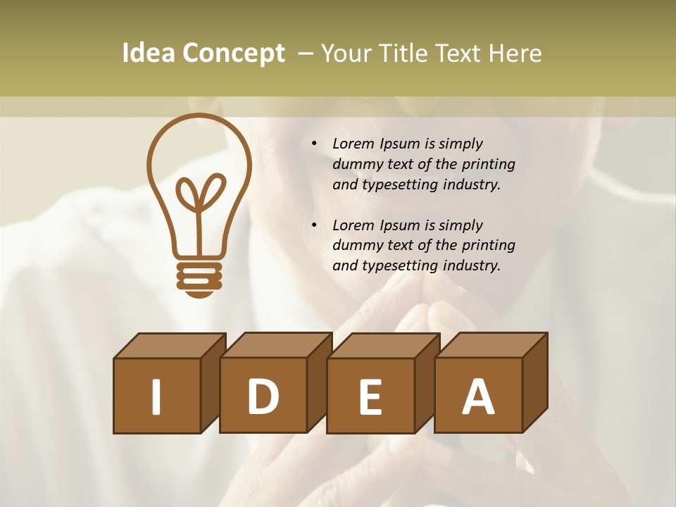 Latin American Eye Glasses Gray Hair PowerPoint Template