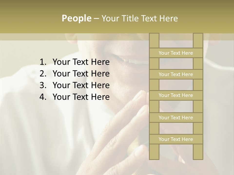 Latin American Eye Glasses Gray Hair PowerPoint Template