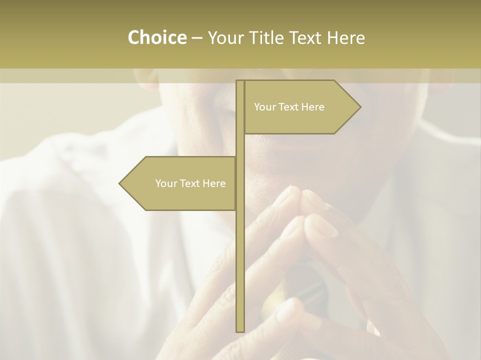 Latin American Eye Glasses Gray Hair PowerPoint Template