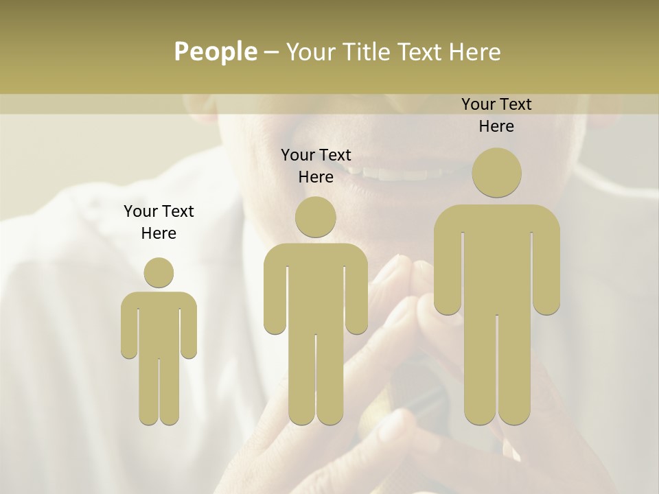 Latin American Eye Glasses Gray Hair PowerPoint Template