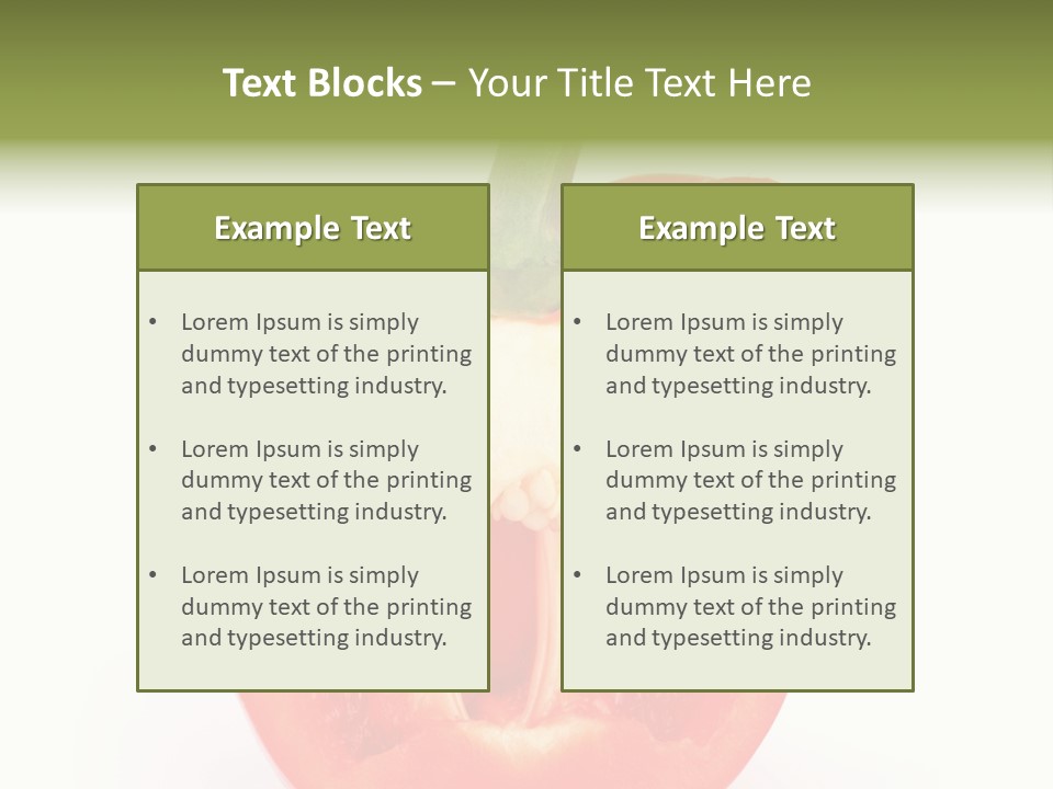 Vivid Arrangement Healthy PowerPoint Template