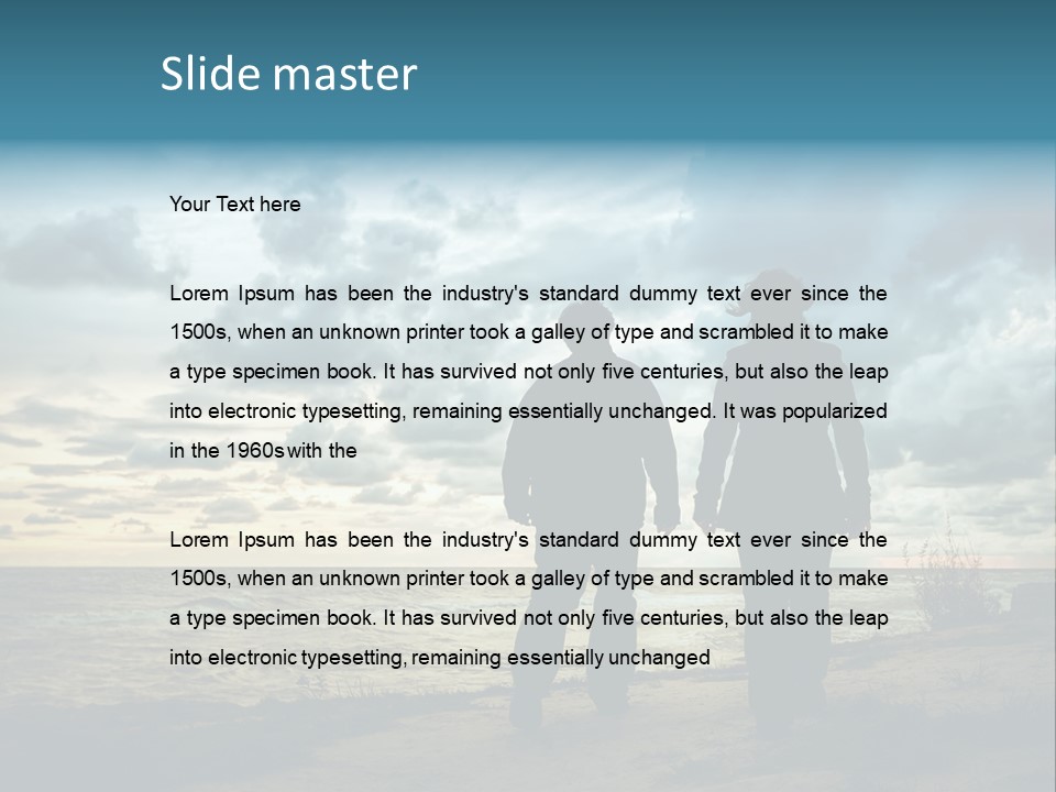 Vacation Silhouette Two PowerPoint Template