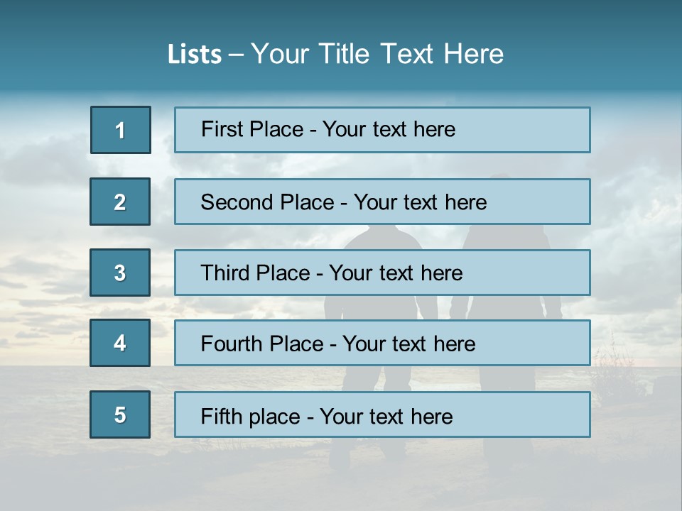Vacation Silhouette Two PowerPoint Template