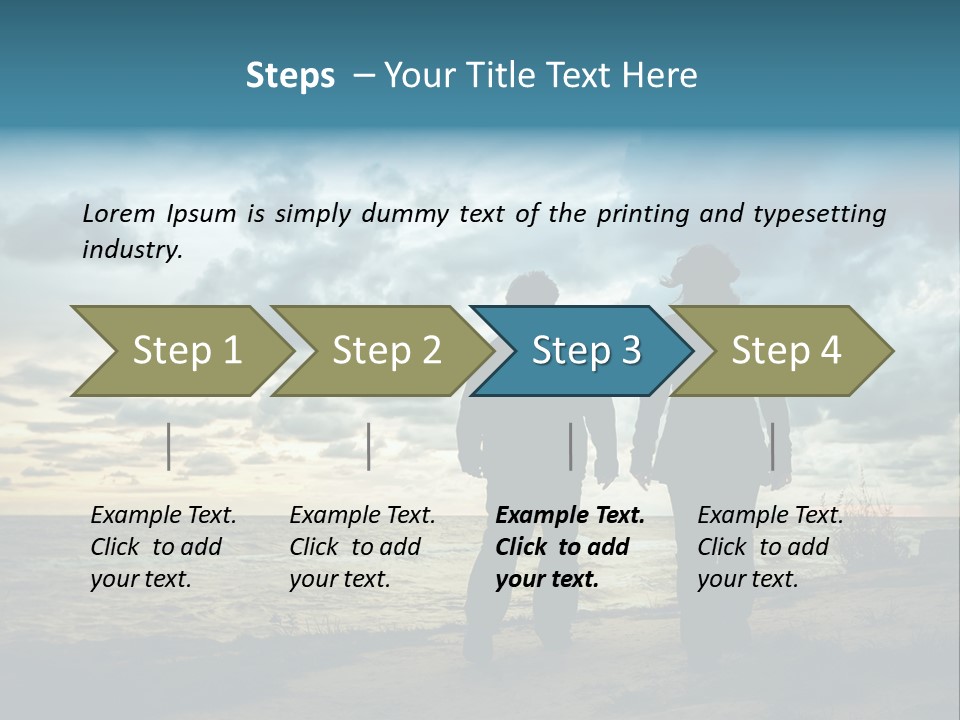 Vacation Silhouette Two PowerPoint Template