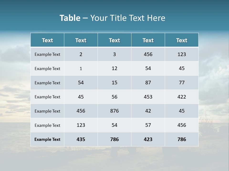 Vacation Silhouette Two PowerPoint Template