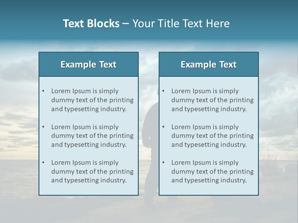 Vacation Silhouette Two PowerPoint Template