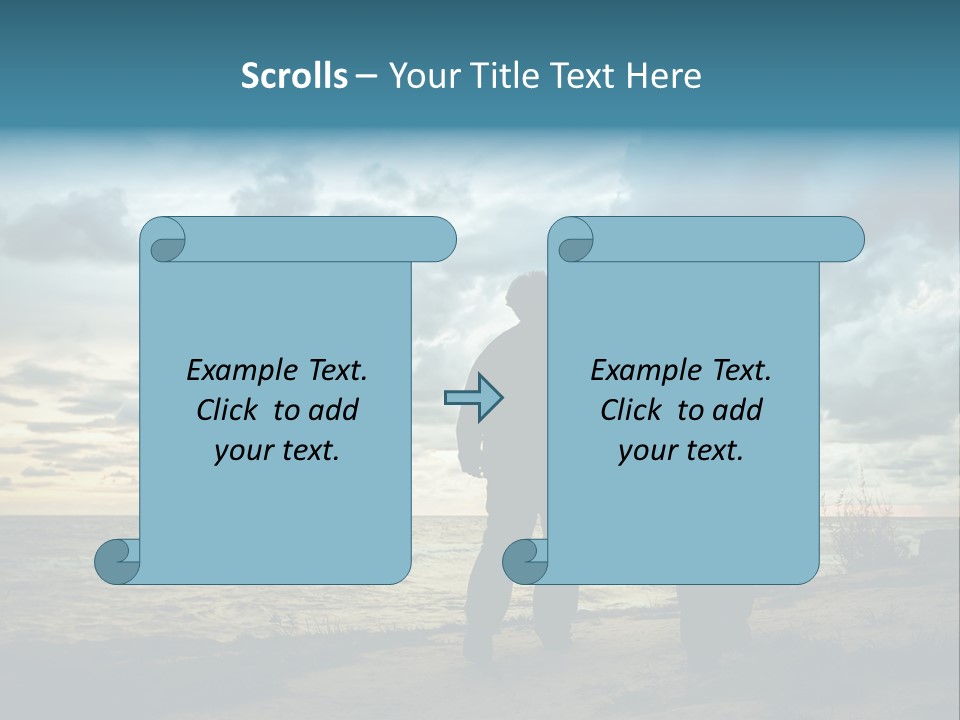 Vacation Silhouette Two PowerPoint Template