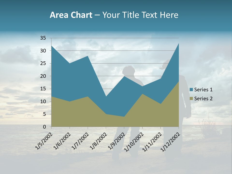 Vacation Silhouette Two PowerPoint Template