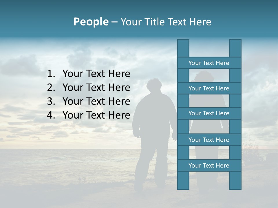 Vacation Silhouette Two PowerPoint Template