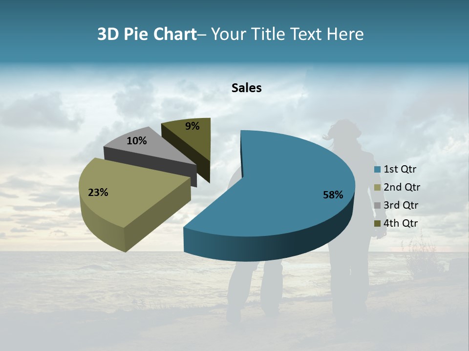 Vacation Silhouette Two PowerPoint Template