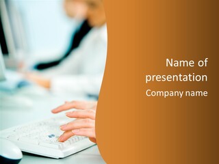 Mobile Female Talking PowerPoint Template