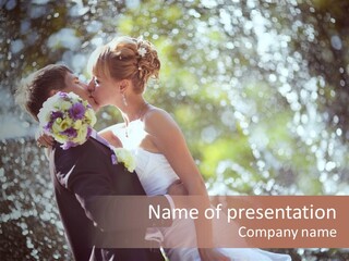 Newlywed Wife Vitality PowerPoint Template