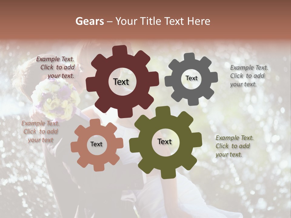 Newlywed Wife Vitality PowerPoint Template