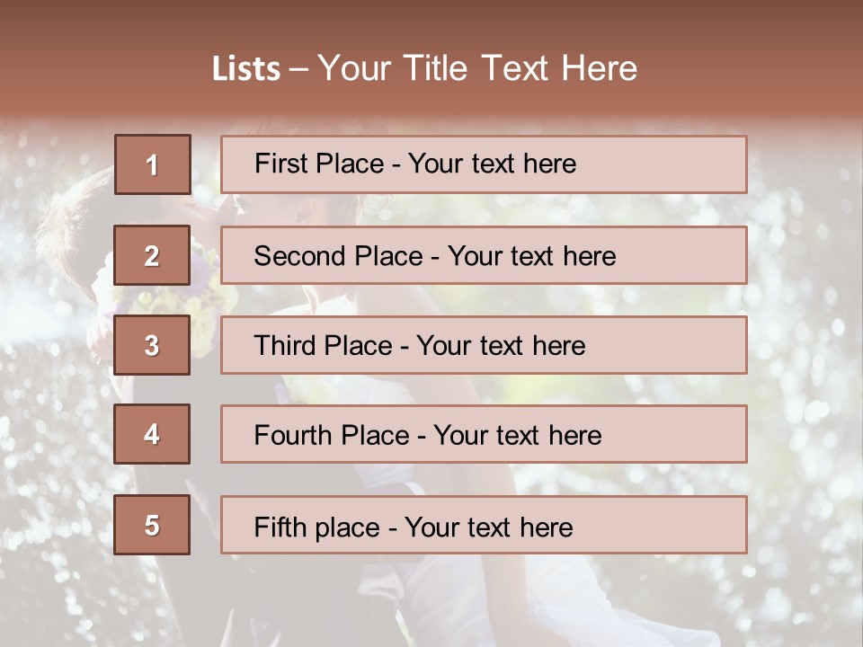 Newlywed Wife Vitality PowerPoint Template