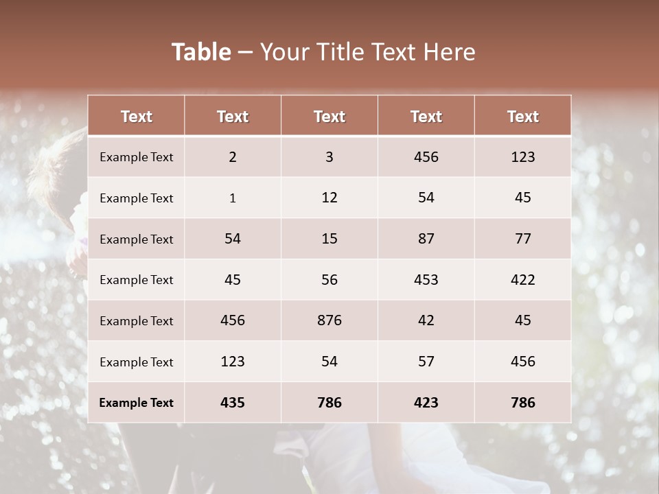 Newlywed Wife Vitality PowerPoint Template
