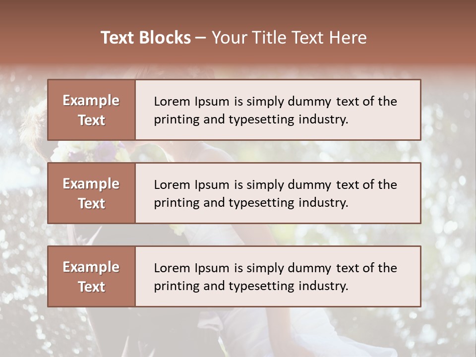 Newlywed Wife Vitality PowerPoint Template