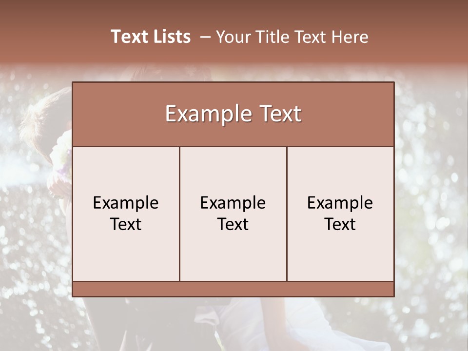 Newlywed Wife Vitality PowerPoint Template