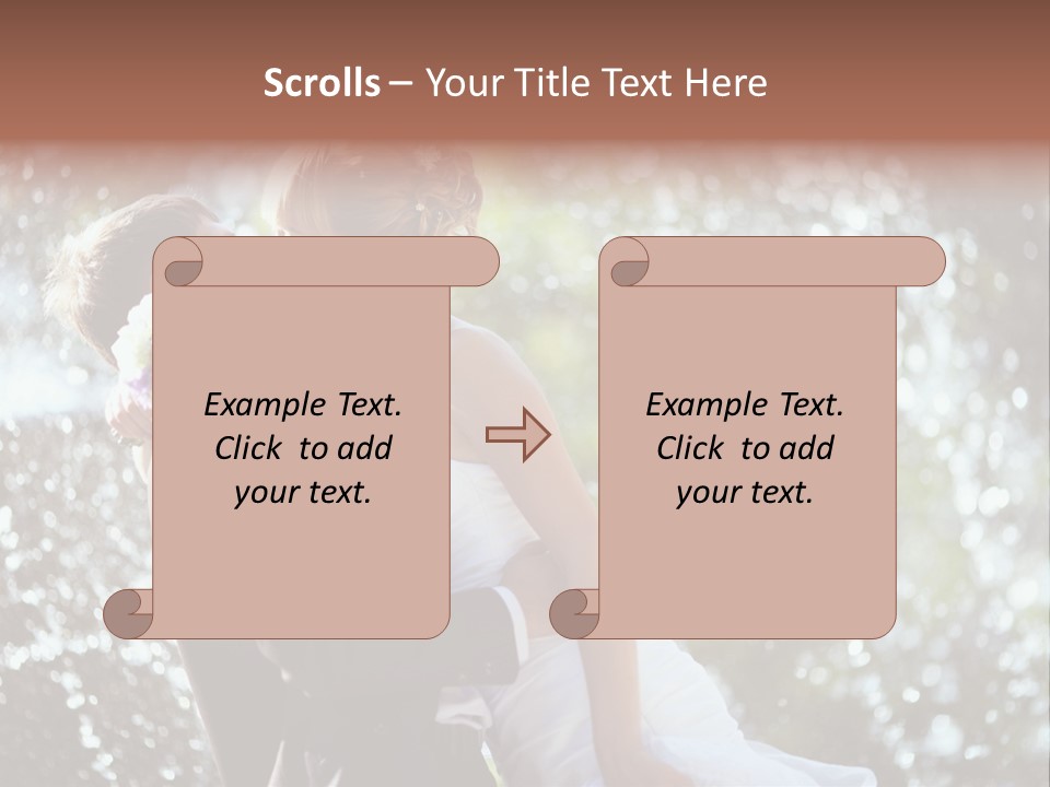 Newlywed Wife Vitality PowerPoint Template