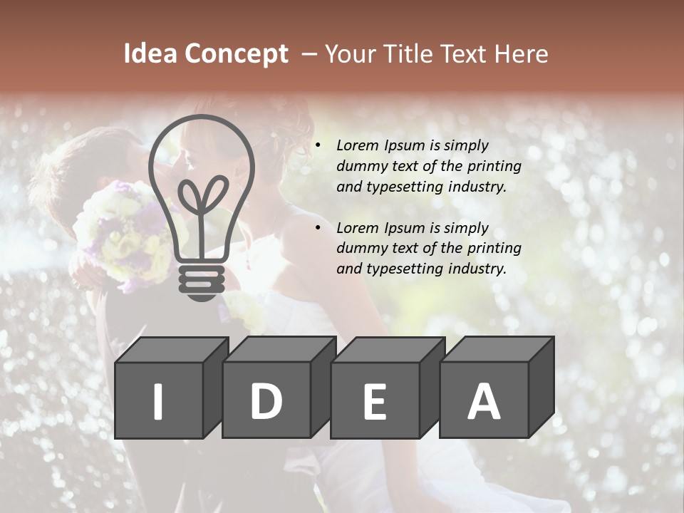 Newlywed Wife Vitality PowerPoint Template