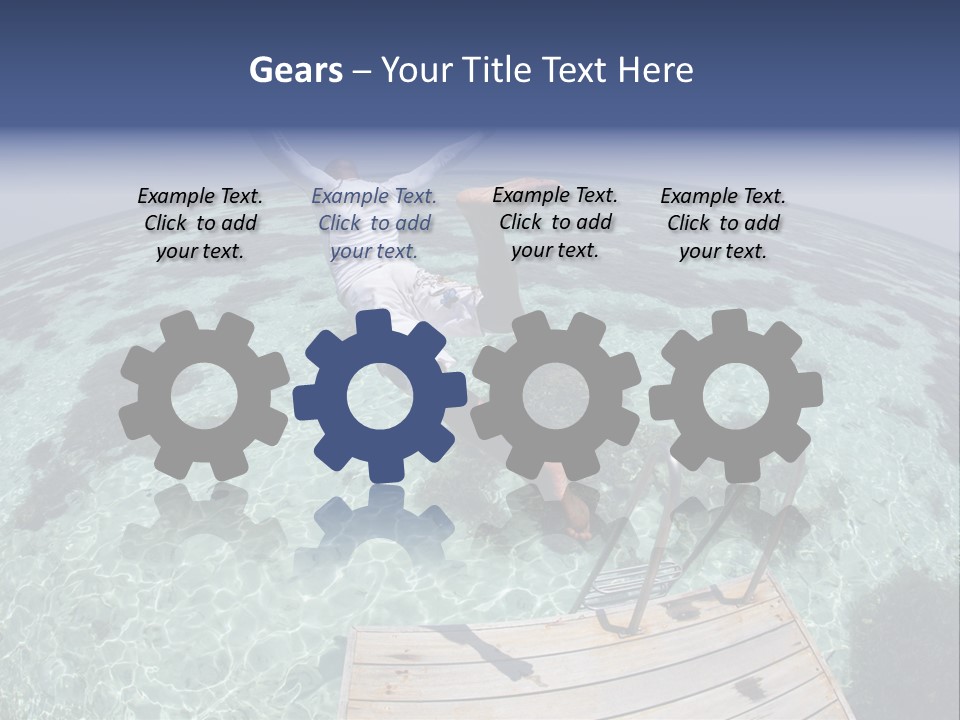 Lagoon Bathing Suit Maldives PowerPoint Template