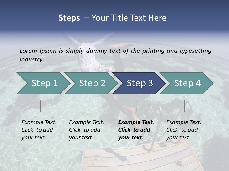Lagoon Bathing Suit Maldives PowerPoint Template