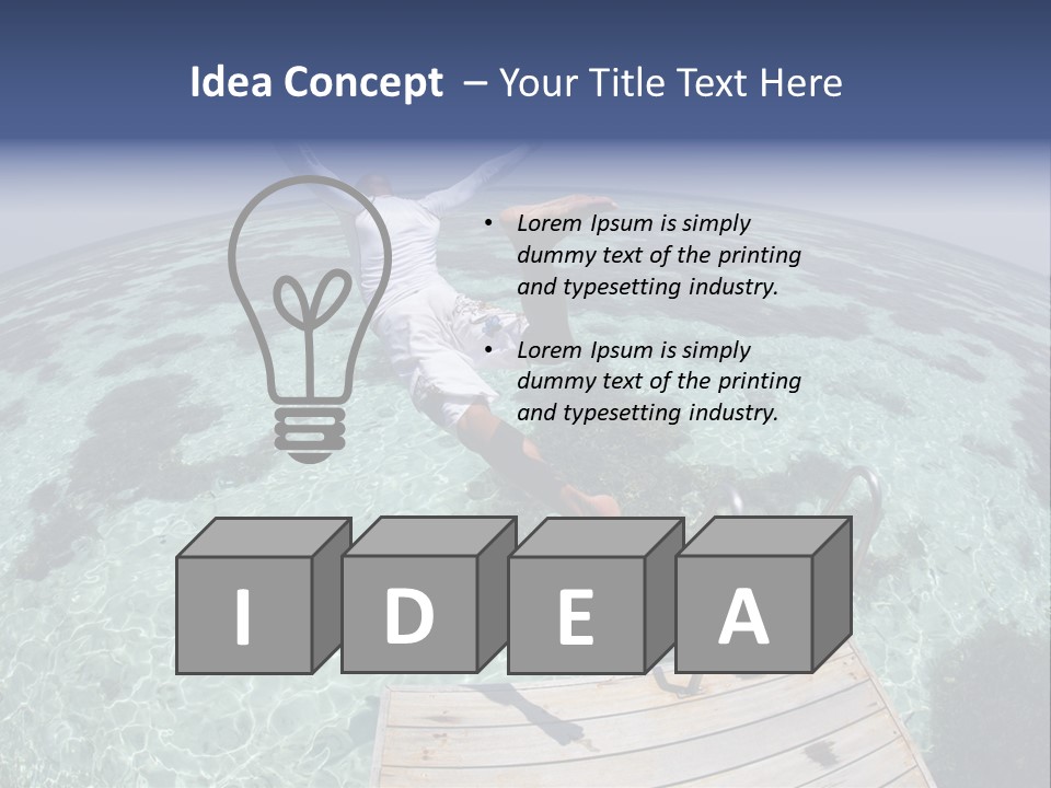 Lagoon Bathing Suit Maldives PowerPoint Template