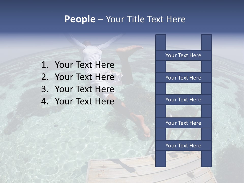 Lagoon Bathing Suit Maldives PowerPoint Template