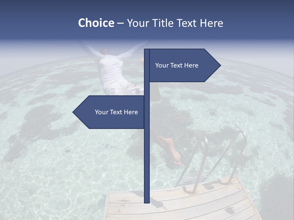 Lagoon Bathing Suit Maldives PowerPoint Template