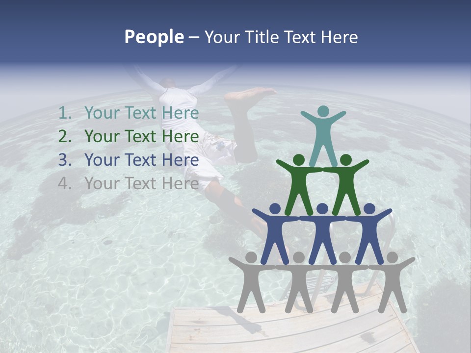 Lagoon Bathing Suit Maldives PowerPoint Template