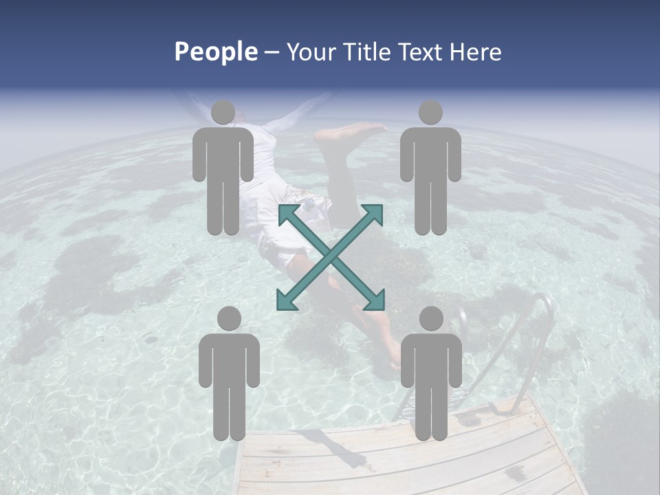 Lagoon Bathing Suit Maldives PowerPoint Template