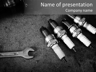 Gasoline Automotive Part PowerPoint Template